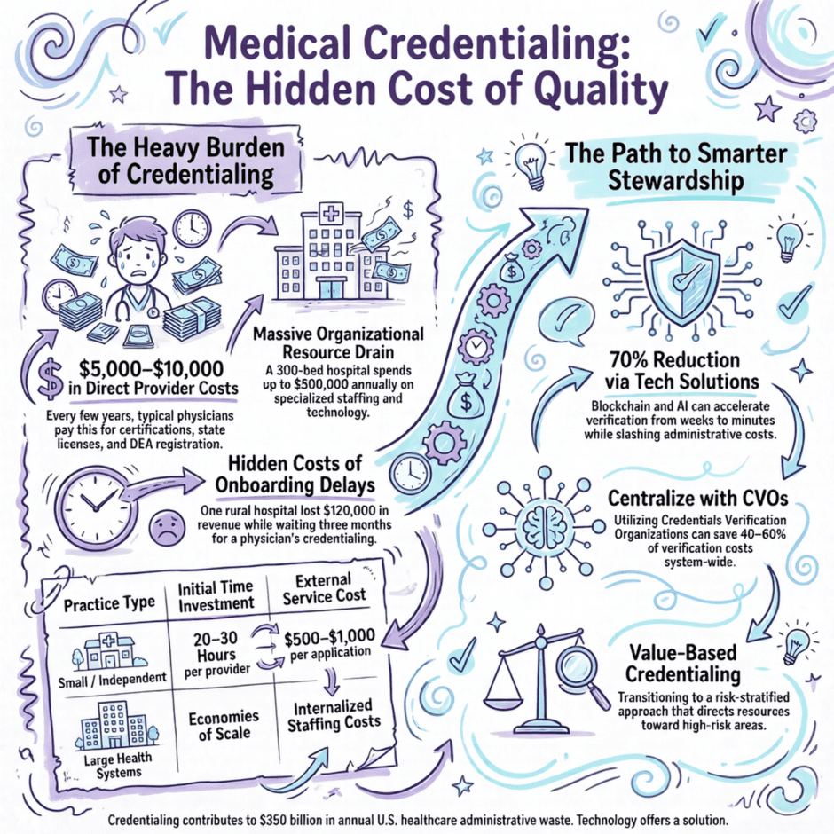 medical-credentialing-costs-solutions | Medwave Medical Credentialing Costs & Solution Guide (infographic)