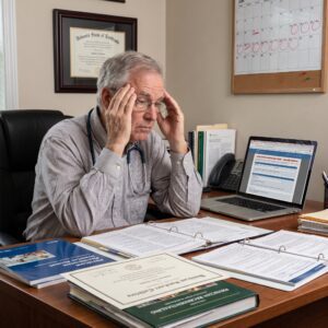 medical-doctor-thinking-about-recredentialing | Medwave Medical Doctor Contemplating Recredentialing